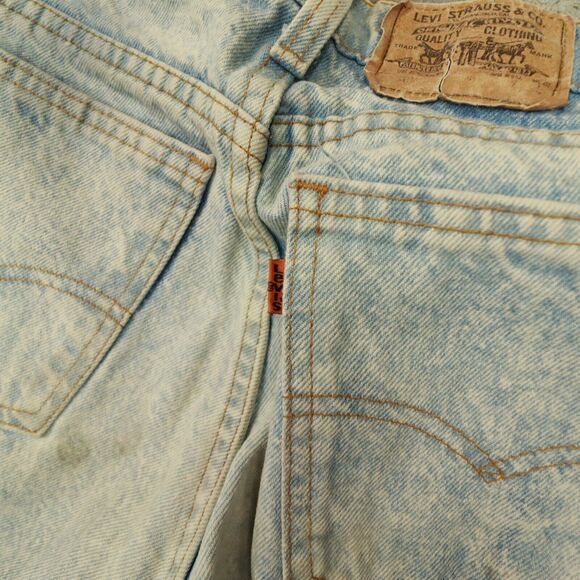 LEVI'S Orange Tab 705 Student Acid Wash Jeans size 30x34 actual 27x33 USA‎ Made - Picture 5 of 13